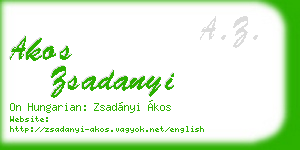 akos zsadanyi business card